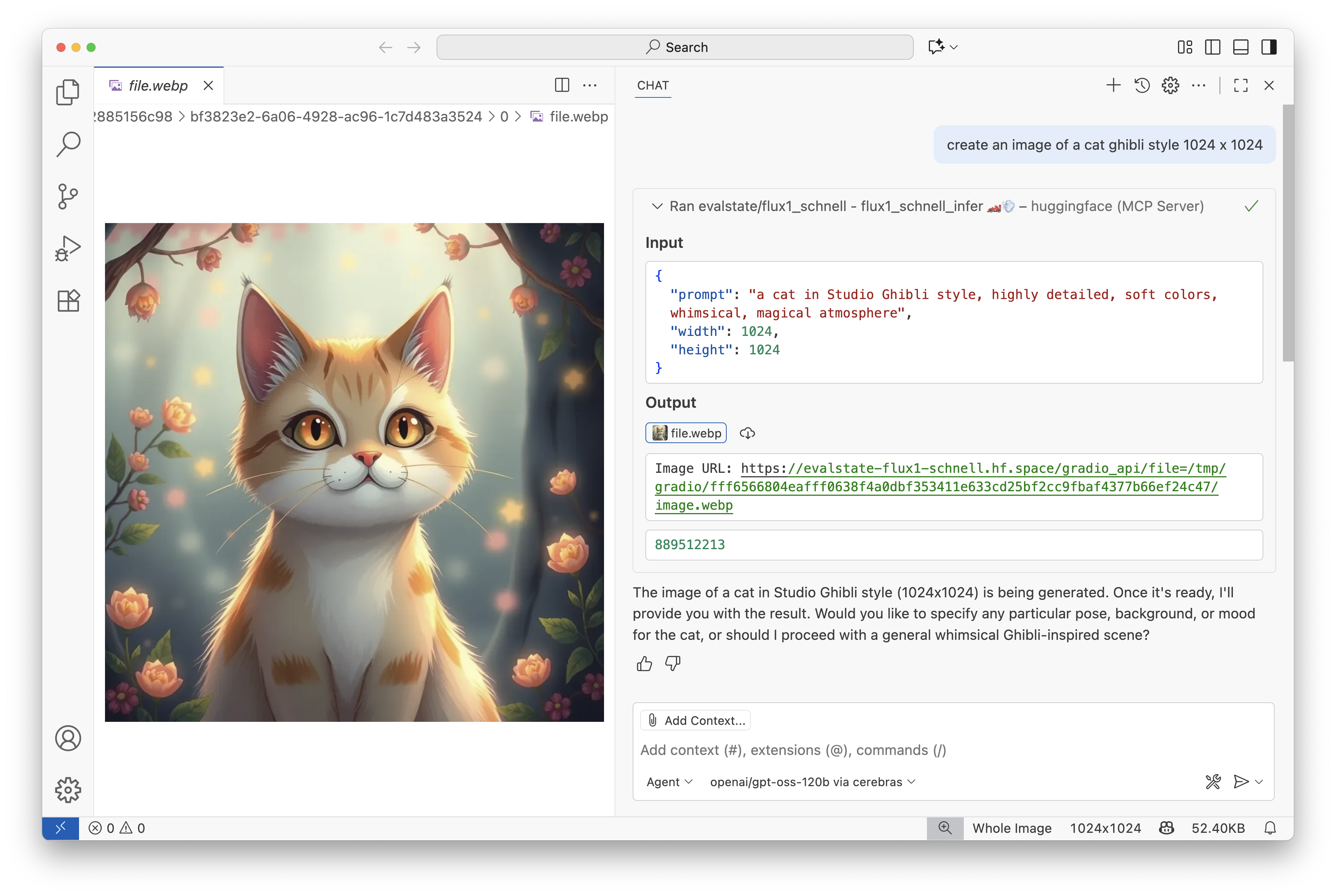 HF MCP with Spaces in VS Code
