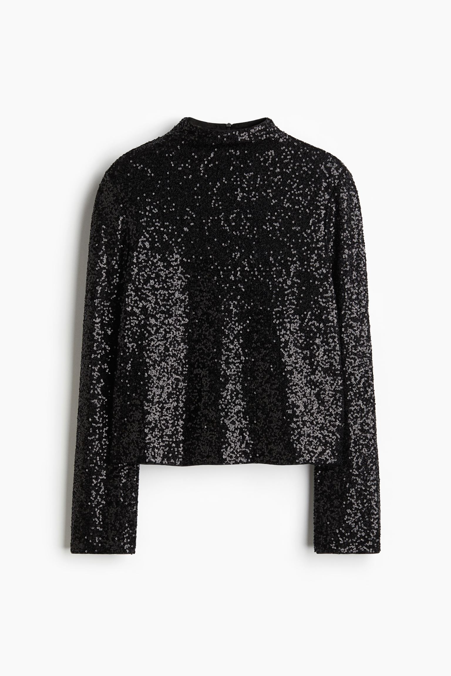 Black Sequined turtleneck top.jpeg